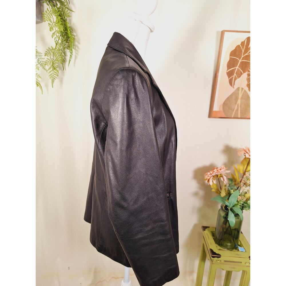 Wilson Leather Pelle Studio Women's V-Neck Leather Jacket 100% Leather - Picture 4 of 8